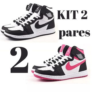 Combo Kit 2 Pares Tenis Nike Air Jordan 1 Super Promoção
