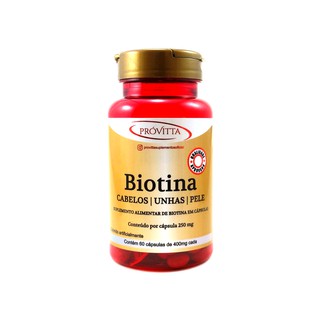 Biotina 250mg Firmeza Crescimento Saúde Cabelos Unhas Pele
