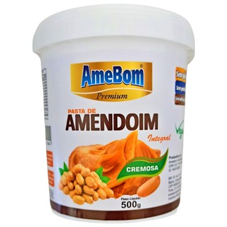 2 Pastas de amendoim Amebom (1 tradicional 500g + 1 cacau c/ estevia 500g) (3)