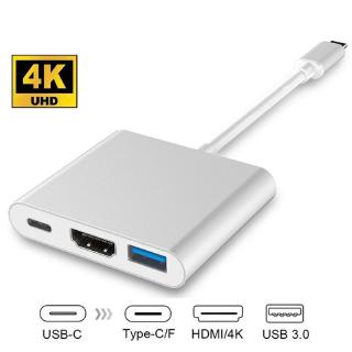 3 In 1 Hub 4K Type C to HDMI VGA USB-C Adapter 1080P Video Converter For PC Laptop