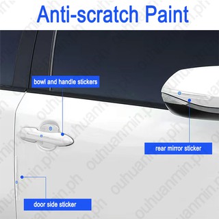 (Volkswagen) 12pcs etiqueta do filme maçaneta da porta do carro proteger o punho do carro anti protetor de arranhões (5)