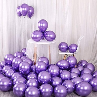 25 Unid Balão 5 Pol Violeta Roxo Cromado - Bexiga Metalizado (5)