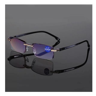 Óculos De Leitura Perto Presbiopia SP-186 Armação Sem Aro Moldura Com Grau Anti Raios Azul UV Masculino Feminino (2)