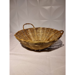 cesta de bambu redonda para pão 25cm vime para café da manha ou cesta de chocolate dias mães namorados fim de ano