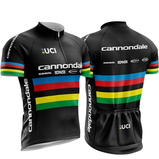 Camisa Mtb Cannondale 02 Ciclismo Camiseta Para Ciclista com Proteção UV/UVB/UVA 50+ Listras oferta