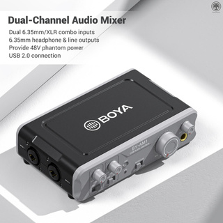 R Boya By-Am1 Dual-Channel Mixer Interface De Áudio Usb Com Entradas De 6.35mm / Xlr Combo 6.35mm Para Fone De Ouvido & Linha Saídas 48v Phantom Power Para Gravação De Áudio (6)