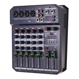 Mesa De Som Mixer 6 Canais Audio Interface Bluetooth Boxx T6 (2)