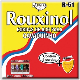 Jogo de corda Cavaquinho-Rouxinol R-51 C/ Palheta