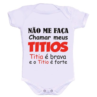 Body Bebê Personalizado Titia e Titio