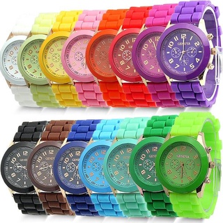 Relógio De Quartzo De silicone Colorido Para Casais/Estudantes/Masculino/Mulheres