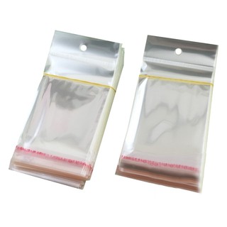100 Saquinhos Plasticos com adesivo transparente 5 x 7 cm Com Furo solapa - embalagens para joias