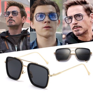Óculos De Sol Quadrados Estilo Tony Stark Unissex