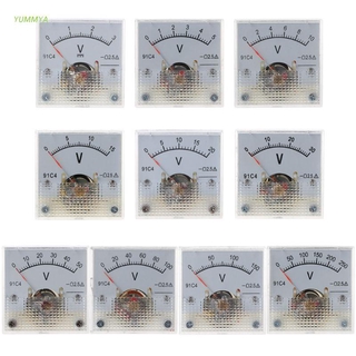 91C4 DC Voltmeter Analog Panel Voltage Meter Mechanical Pointer Type 3/5/10/15/20/30/50/100/150/250V (1)
