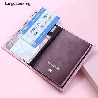 [LargeLooking] Leather Passport Cover Air tickets For Cards Travel Passport Holder Wallet Case ♨HOT SELL