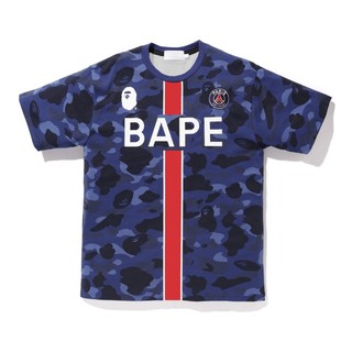 Camiseta Unissex Bape A Bathing Ape Psg Paris Saint-Germain Futebol Time Hype Trap Rap Swag Streetwear Camo