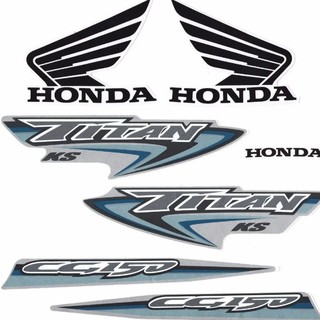 Kit Adesivo Honda Titan 150 07 / 2007 Ks prata