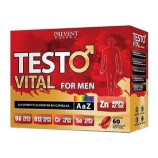 Testo Vital For Men A a Z Zinco 60 Caps Softgel Prevent Pharma