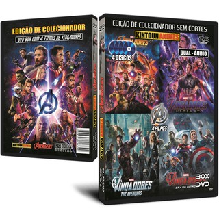 DVD Box Os Vingadores com 4 Filmes Dublados
