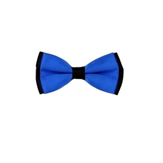 Gravata Borboleta Dupla Azul Royal Com Preto Ref:249