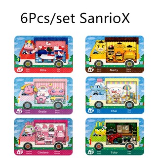 6pcs Cartão Sanrio Amiibo Sanrio Amiibo Cartão Animal Crossing Amiibo Cartão Ns Interruptor Cartão Rv