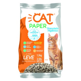 2 Pacotes - Cat Paper 1,3kg - Granulados Higiênico de celuloseCat Paper 1,3kg