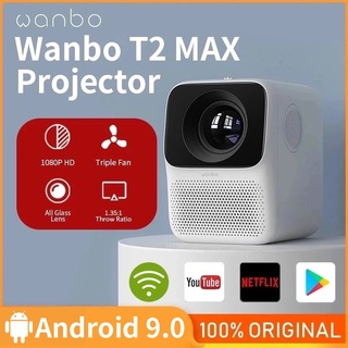 Global Versão Wanbo T2 MAX Projetor 1080 P Mini LED Portátil 1920x1080 Vertical Keystone Correção Para Home Office