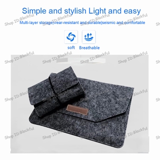 Laptop Bag Soft Bussiness Wood Felt Sleeve Bag Case for Apple Macbook AirPro Retina11'12'13'15Laptop for MacBook13.3Inch (7)