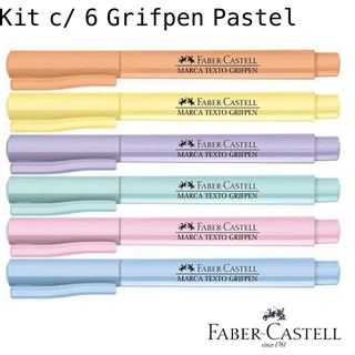 Kit Marca Texto FABER-CASTELL Grifpen Pastel c/ 6 Unds
