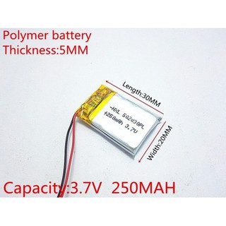 Bateria 2 Fios 3,7v 250 Mah Relogio Smartwatch