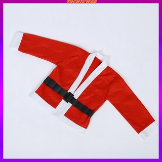 Santa Costume for Men 5pcs Set Red Deluxe Christmas Party Cosplay for Adult Santa Claus Suit (9)