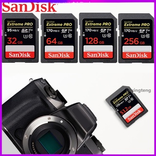 Cartão Memoria Sandisk Extreme Pro 512gb 95mb / S Sdhc Cartão Sd 64gb 128gb 256gb 170mb / S Sdxc C10 U3 V30 Uhs-I 4k Cartão De Memória Flash Para A Câmera (5)
