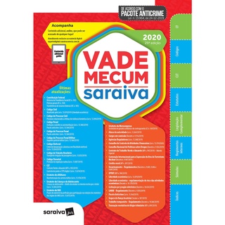 Vade Mecum Saraiva 2020 - 29ª Edição: Atualizado Com o Pacote Anticrime Capa dura - Editora Saraiva