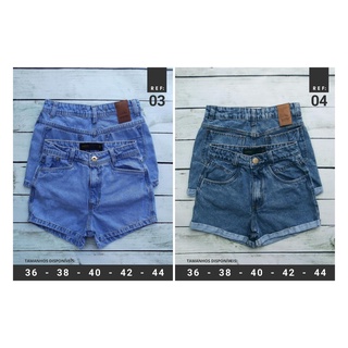 Kit Com 4 Shorts Jeans Feminino Cintura Alta (3)