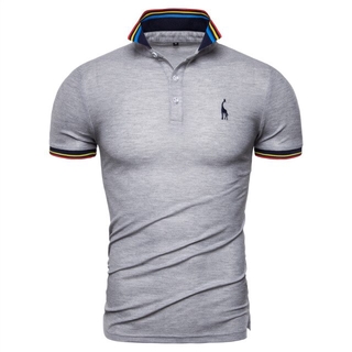 Negizber 3pçs Camiseta Masculina Casual De Retalhos Slim Com Mangas Curtas + Polos Para Masculino / Verão (4)