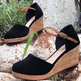 Sandália Feminina Anabela blogueira novidade sandalia leve e confortavel sapato feminino salto médio (1)