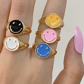 Ring/Smiley Ring/Smile Ring/Creative Happy Anime Smiley/Multiple Color Options/Multiple Size Options