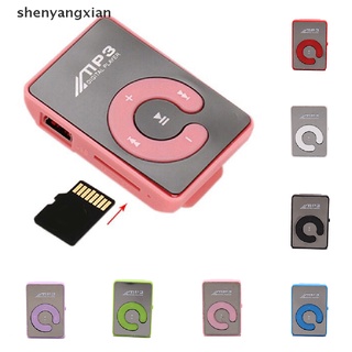 SYX Mini Mirror Clip MP3 Player Música Media Suporte TF Cartão Portátil MP3 Exterior