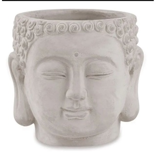 Cachepot De Buda Decorativo Em Cimento Cinza 12cm