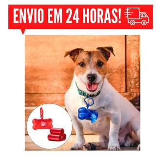 Kit Cata caca Saquinho para fezes Higiênicos coletor com 5 refis Cães Cachorros e Gatos Pet 75 saquinhos (1)