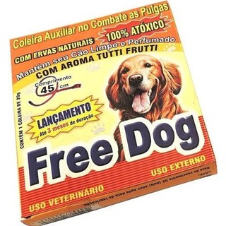 8 Coleiras Anti Pulgas Free Dog 45cm Para Cães (2)