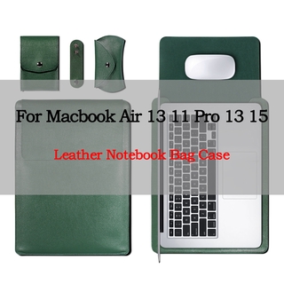 Notebook De Couro Caso Saco Para Macbook Air 13 11 Pro 13 15 Case Laptop De Manga