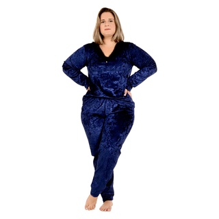 Pijama Plus Size De Frio Veludo Tamanho Especial