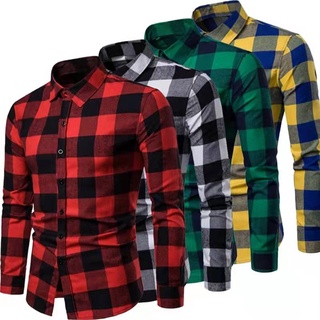 Camisa xadrez nova outono inverno vermelha xadrez camisa masculina camisas manga longa Chemise homme algodão masculino xadrez camisas Ourloving01.br (5)