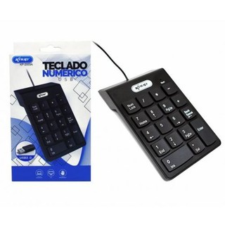 Teclado Numérico Com Fio USB 2.0 Knup 18 Teclas Plug and Play Preto Notebook PC KP-2003A (1)