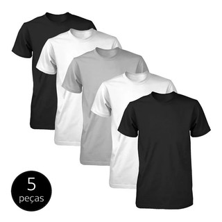 Kit 5 Camisetas Básicas Fitness Masculina Colors Light (1)