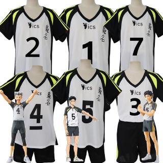 Koutarou Fukurodani Do Bokuto High School Cosplay Karaso Akaashi Keiji Top Set Esporte Uniforme Terno Sportswear (1)