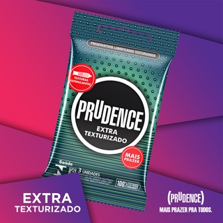 Camisinha Preservativo Prudence Extra Texturizado 3 Unidades (1)