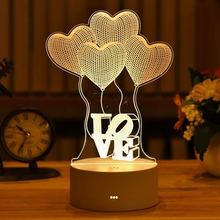 Luminária LED 3D de Mesa / Luz Noturna Presente Criativo / Decoração - Amor, Aniversário, Geométrico, Army, BTS, KPOP, Love, Fofo (5)