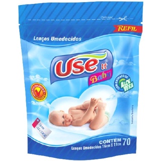 LENÇO UMEDECIDO- LENÇOS UMEDECIDOS - REFIL - USE IT 70 unidades Higiene infantil baby limpeza