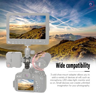Andoer 3 Adaptador de montagem na câmera Canon Nikon Sony DSLR para luz de vídeo LED Microp (5)